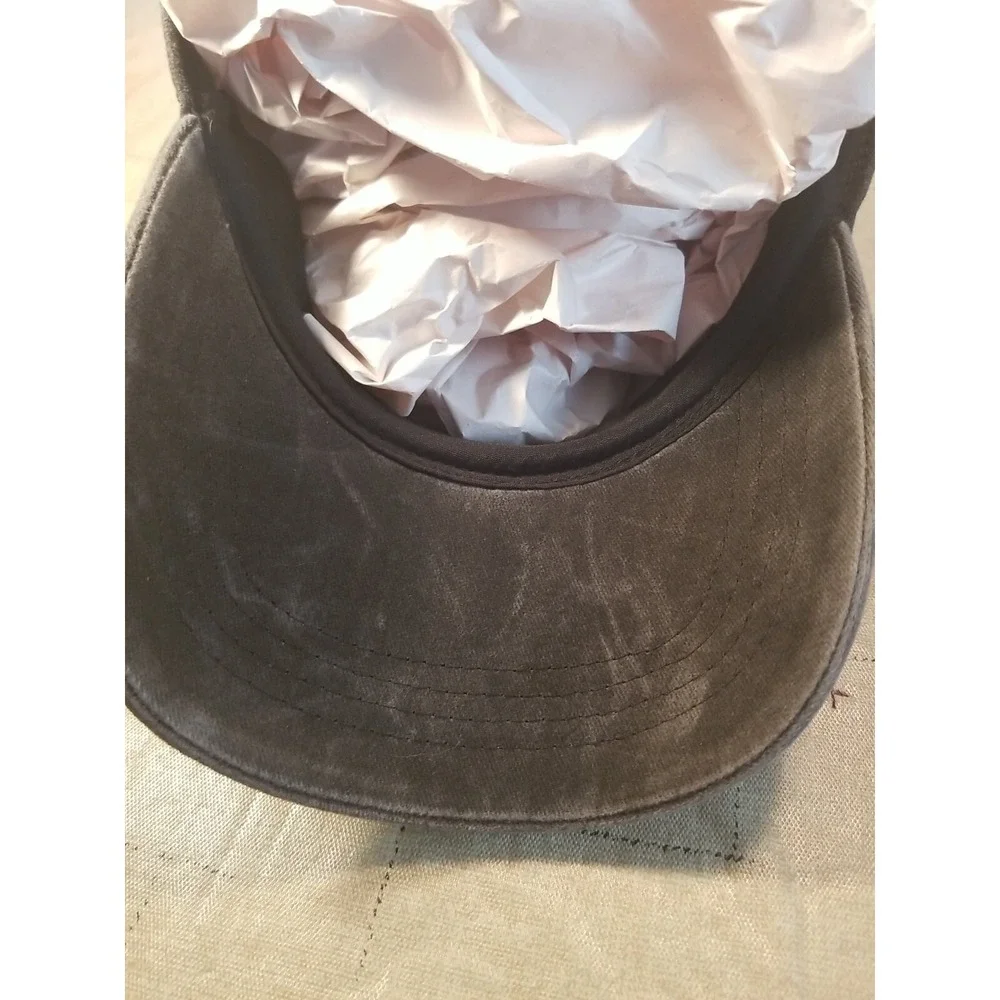 Dog Mom  Women's‎ Gray 100%Cotton Adjustable Hat Distressed Pets - Picture 6 of 9